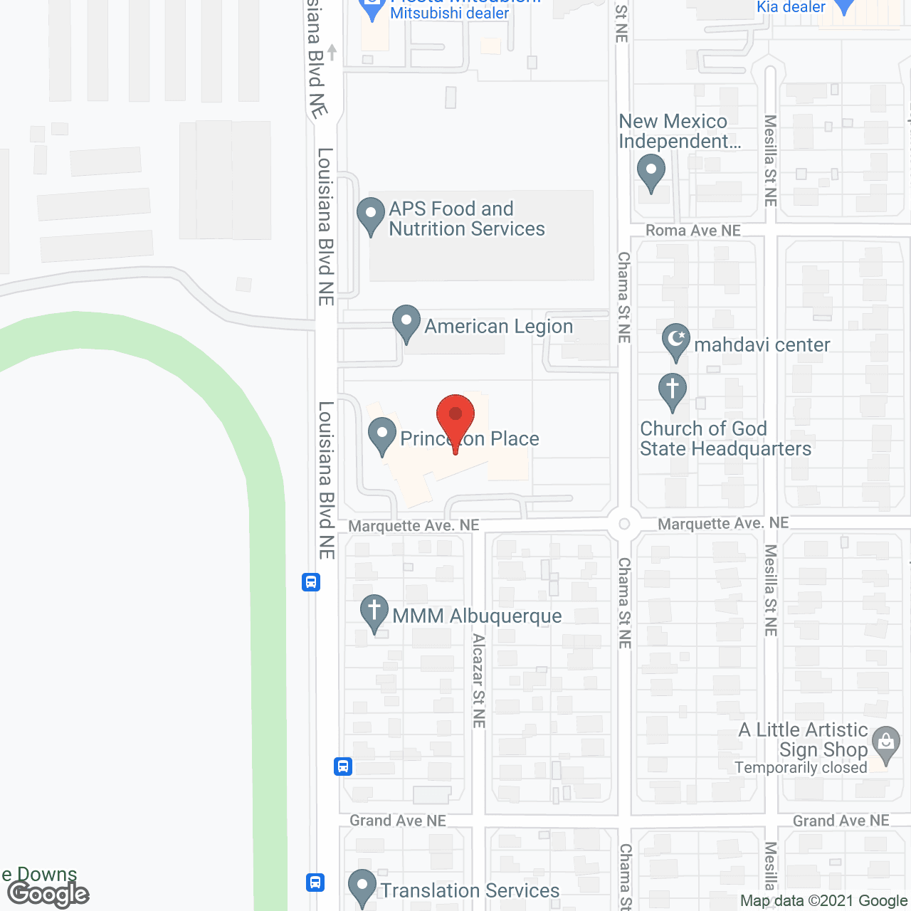 Albuquerque Manor in google map