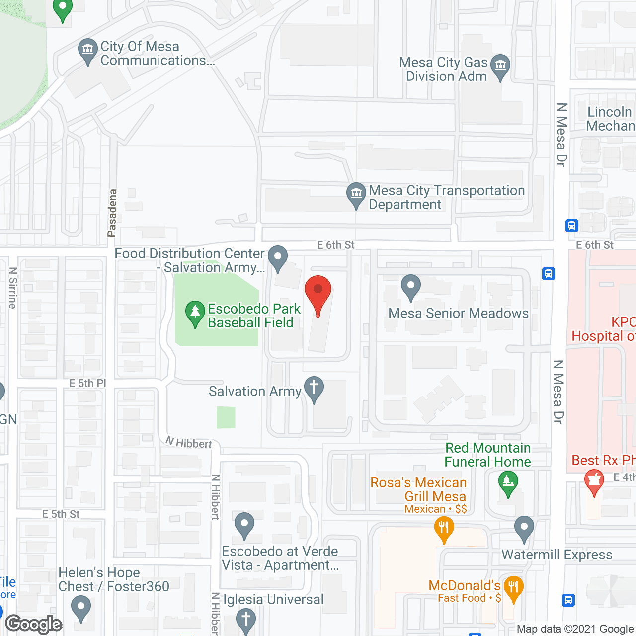Mesa Silvercrest in google map