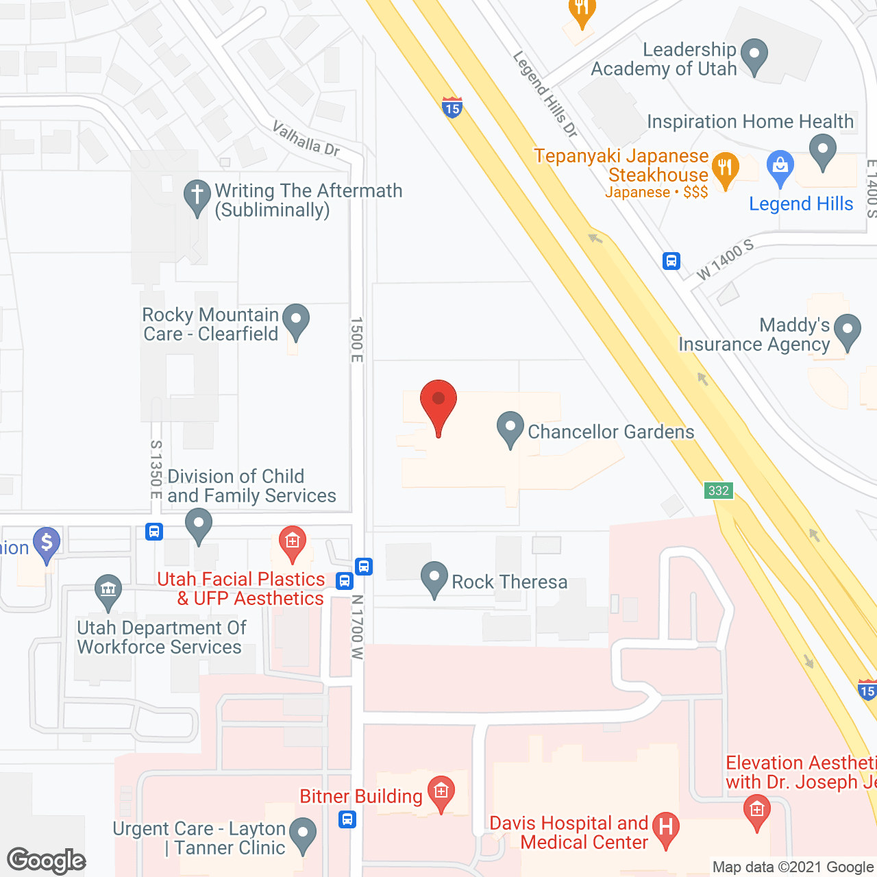 Chancellor Gardens in google map