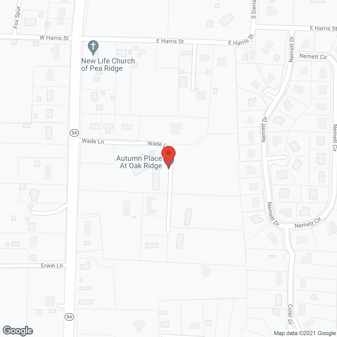 Oak Ridge Village in google map