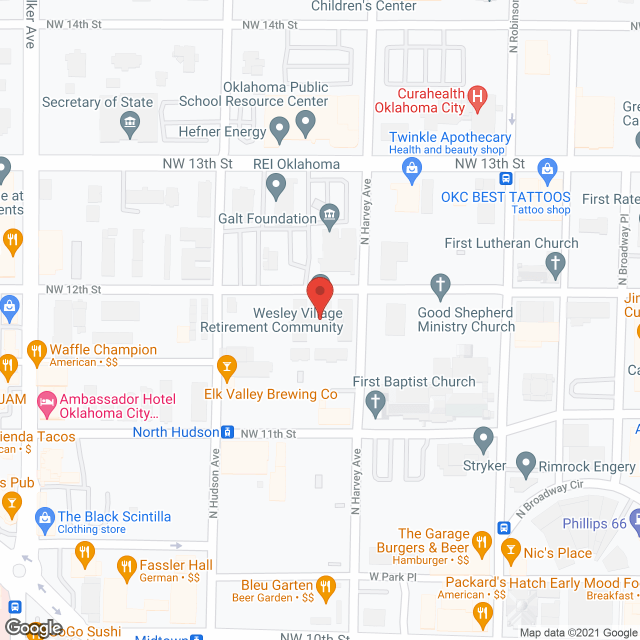 Wesley Village Retirement in google map