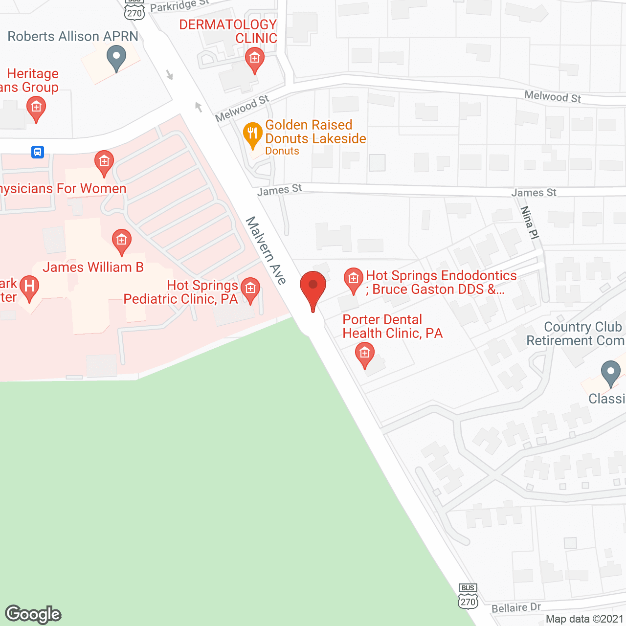 Country Club Village Retirement Community in google map