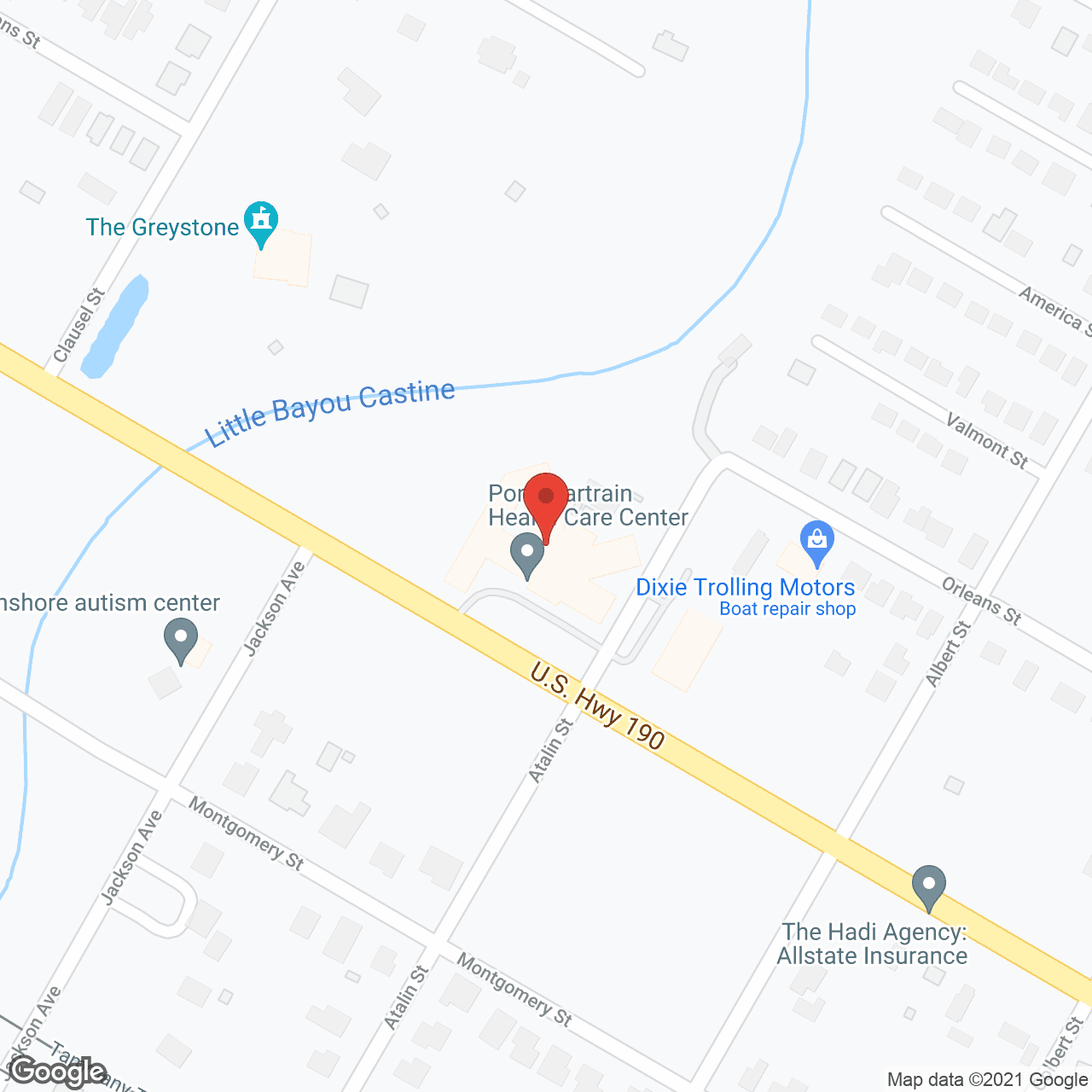 Pontchartrain Health Care Ctr in google map