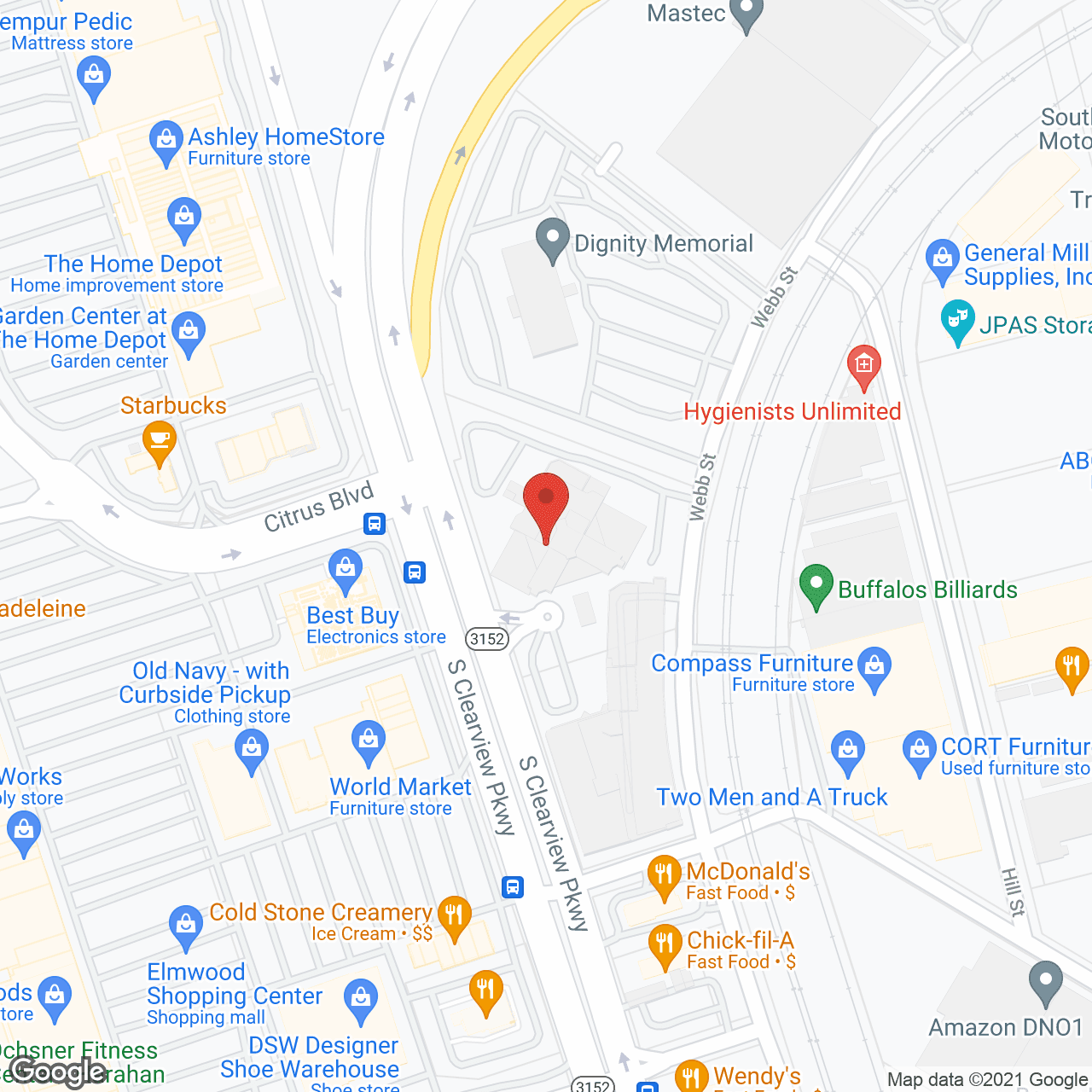 Elmwood Medical Ctr in google map