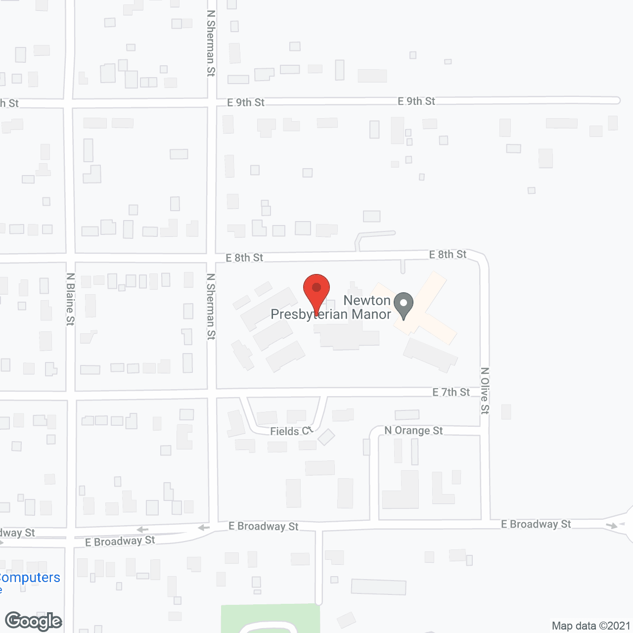Newton Presbyterian Manor in google map