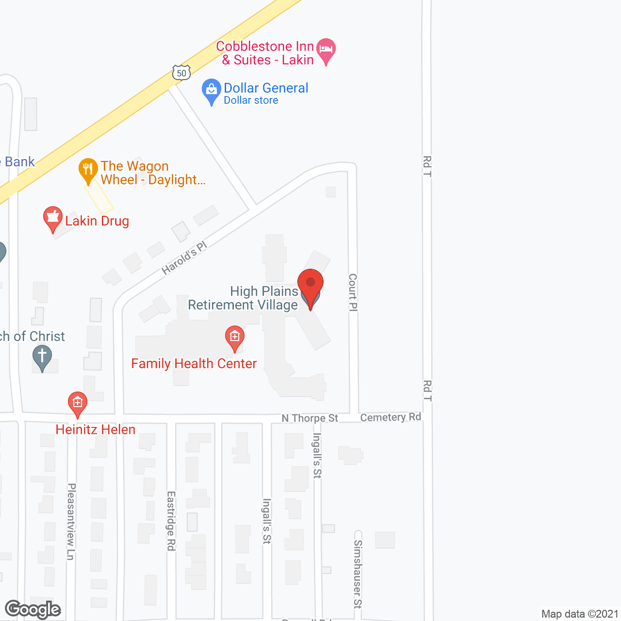 Kearny County Hospital Assisted Living in google map