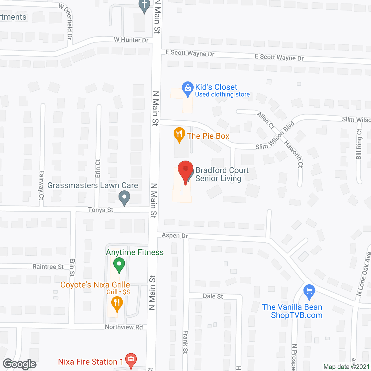 Bradford Court in google map