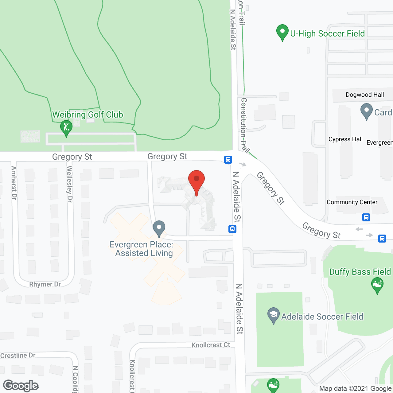 Evergreen Place Assisted Living in google map