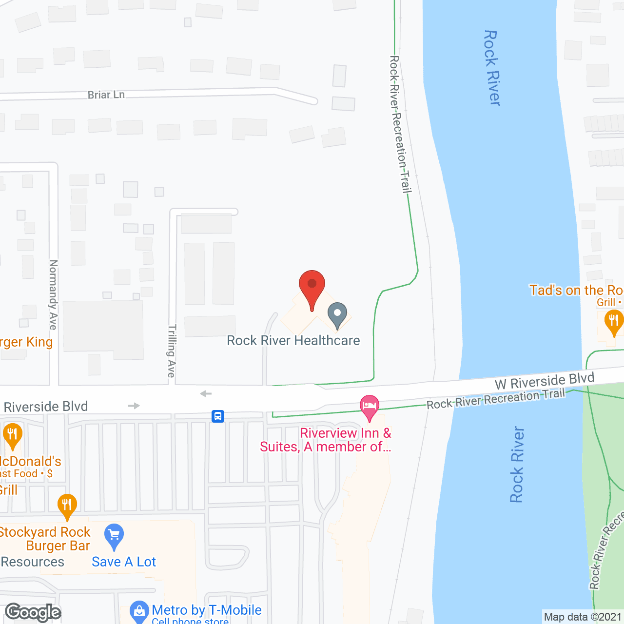 Rock River Healthcare in google map