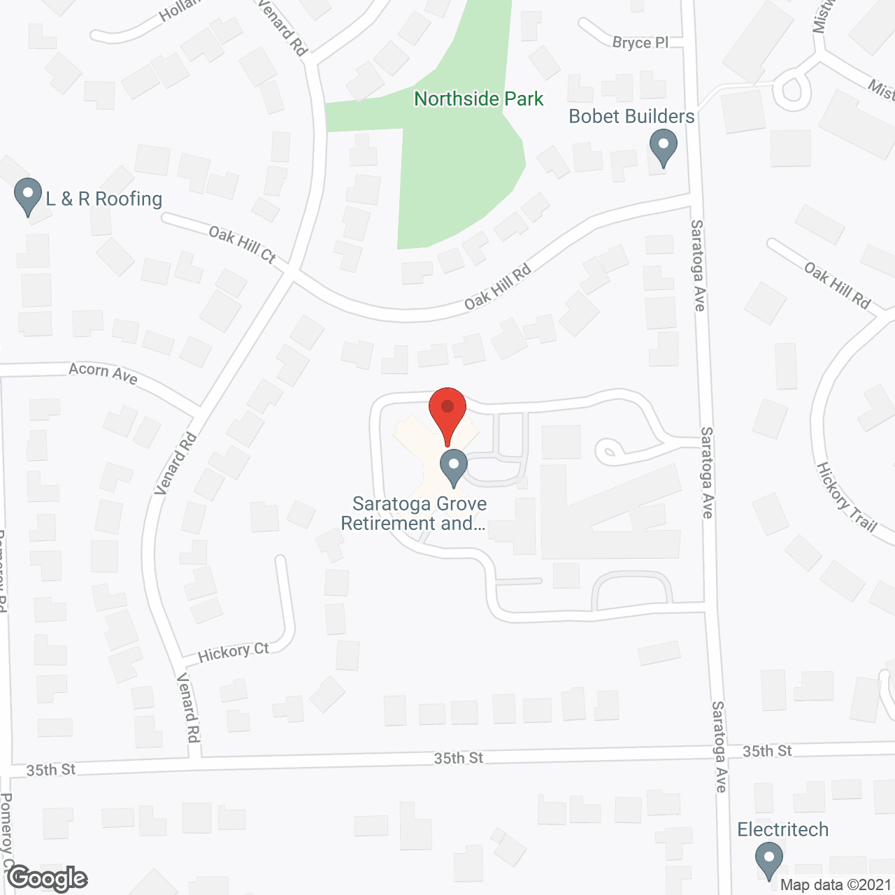 Saratoga Grove Retirement in google map