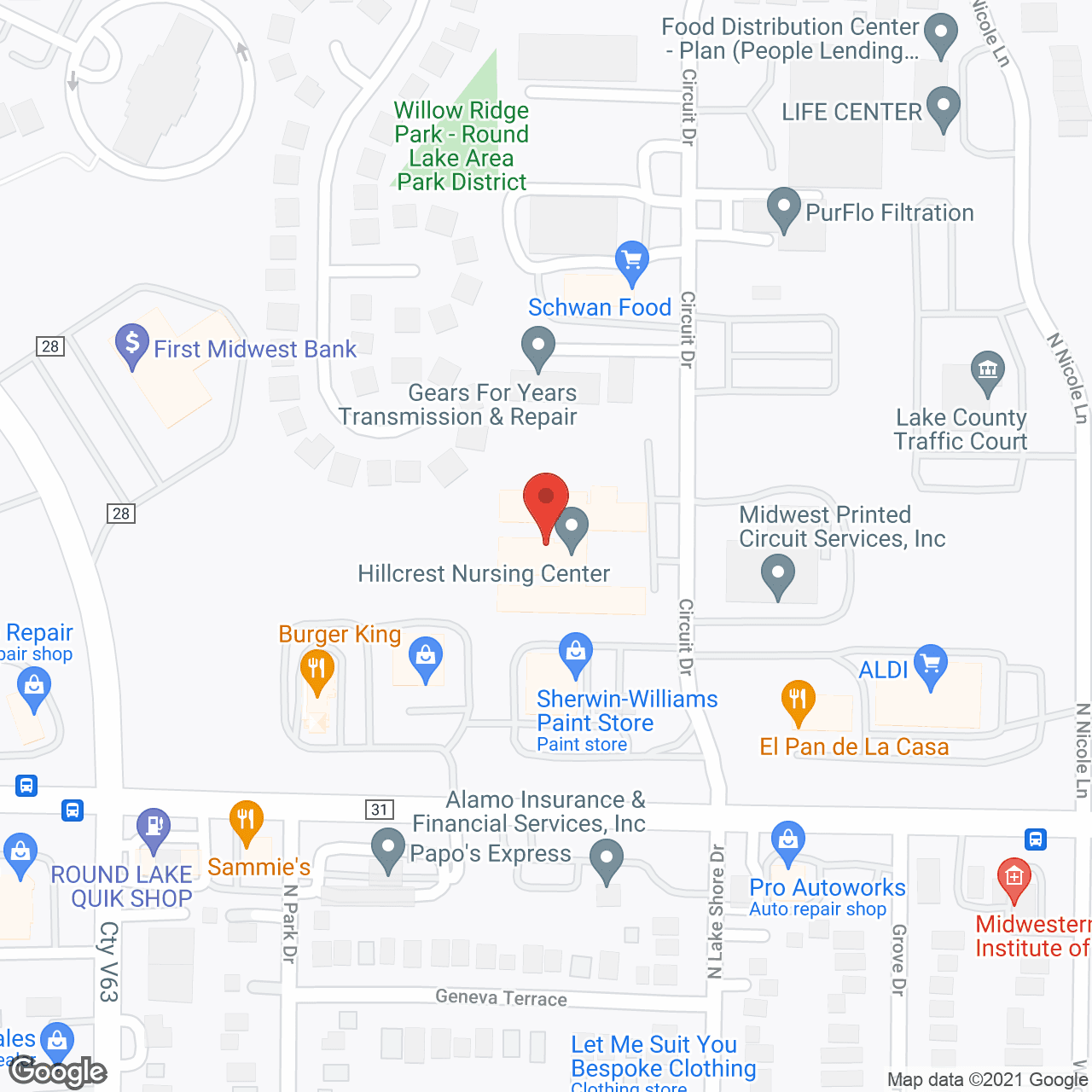 Hillcrest Nursing Center in google map