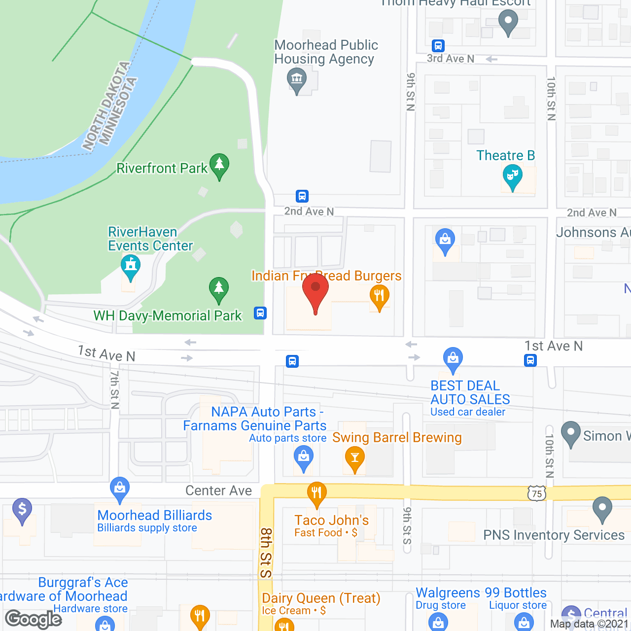 Eventide Fairmont in google map