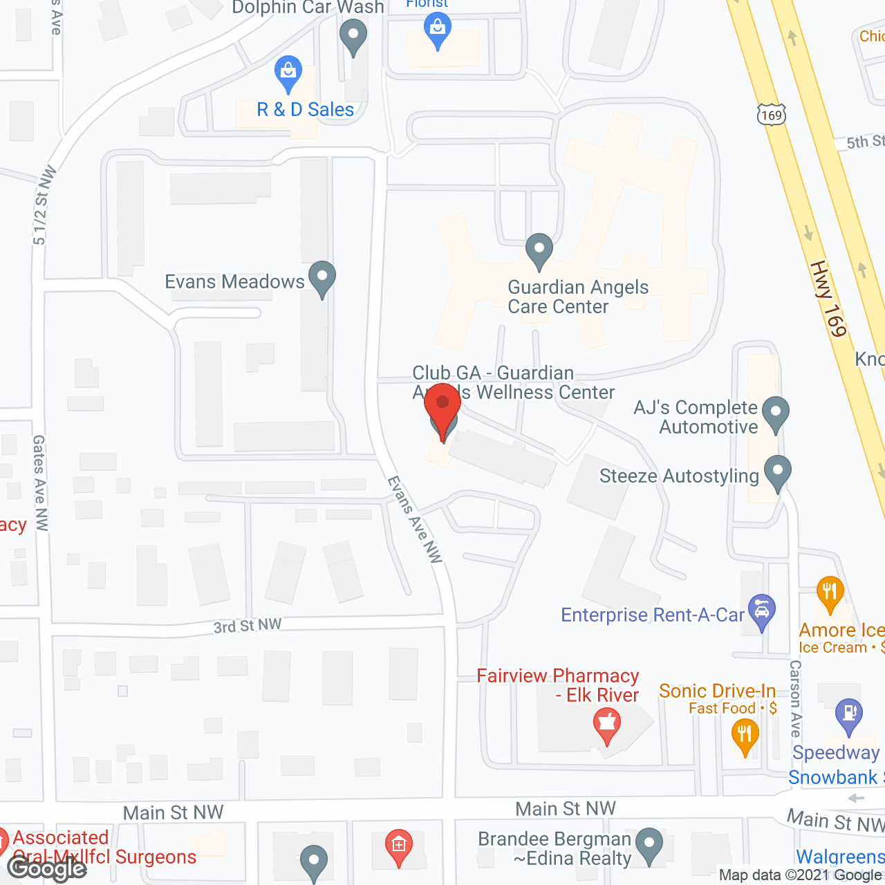 Evans Park in google map