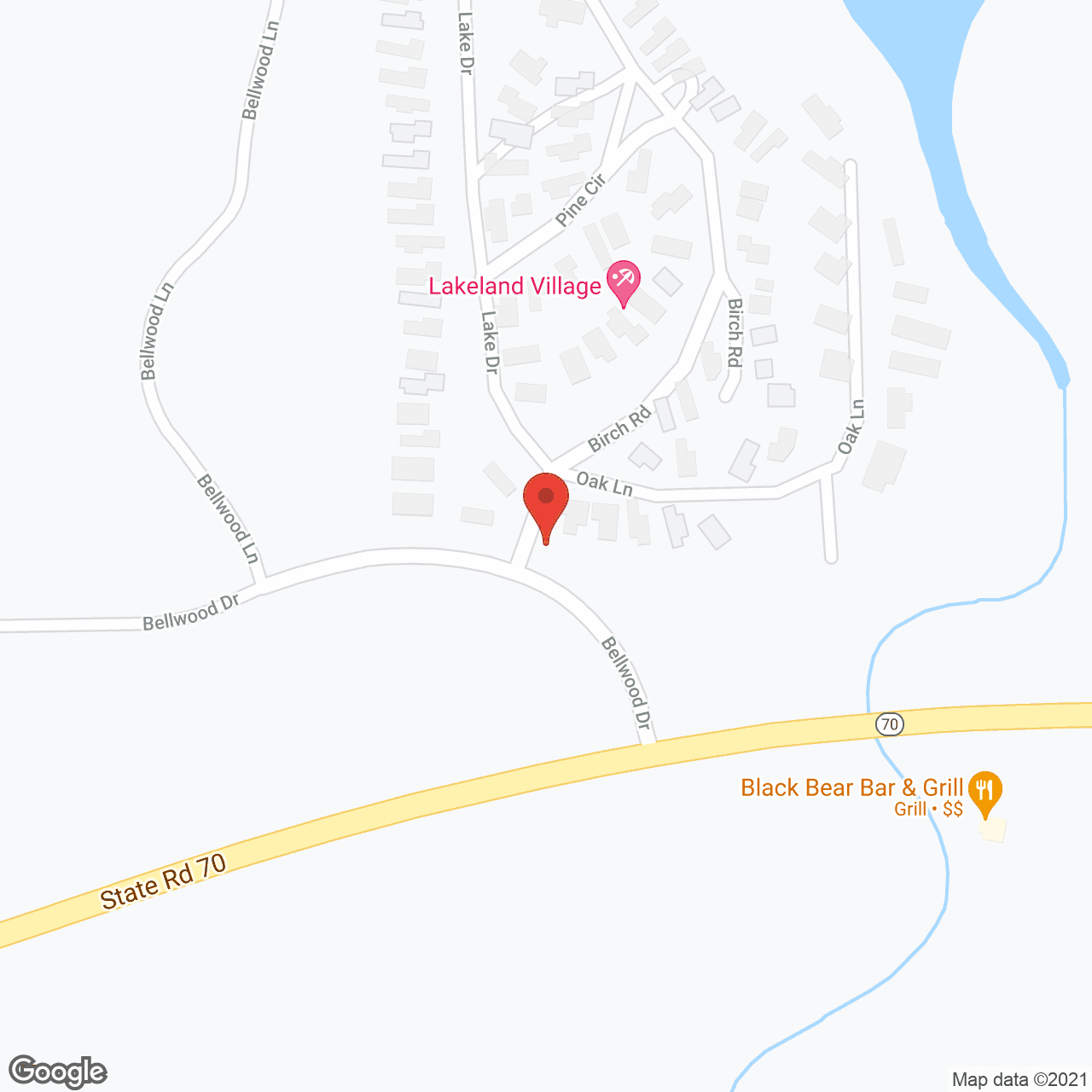 Lakeland Village in google map