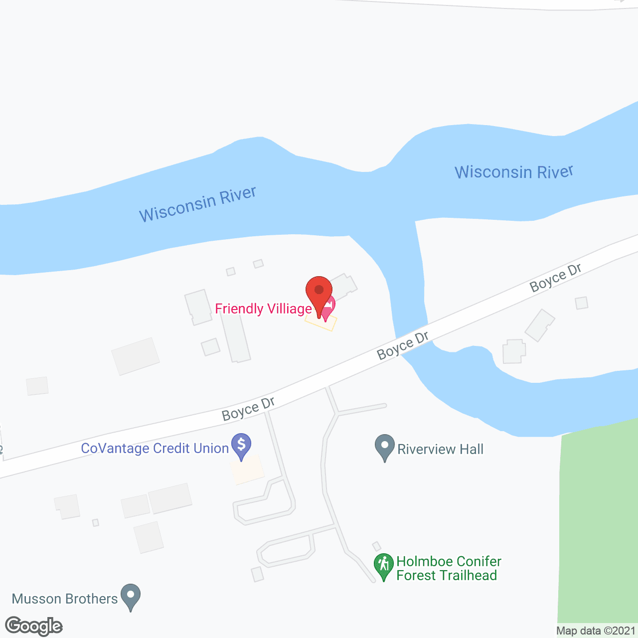 Friendly Village in google map