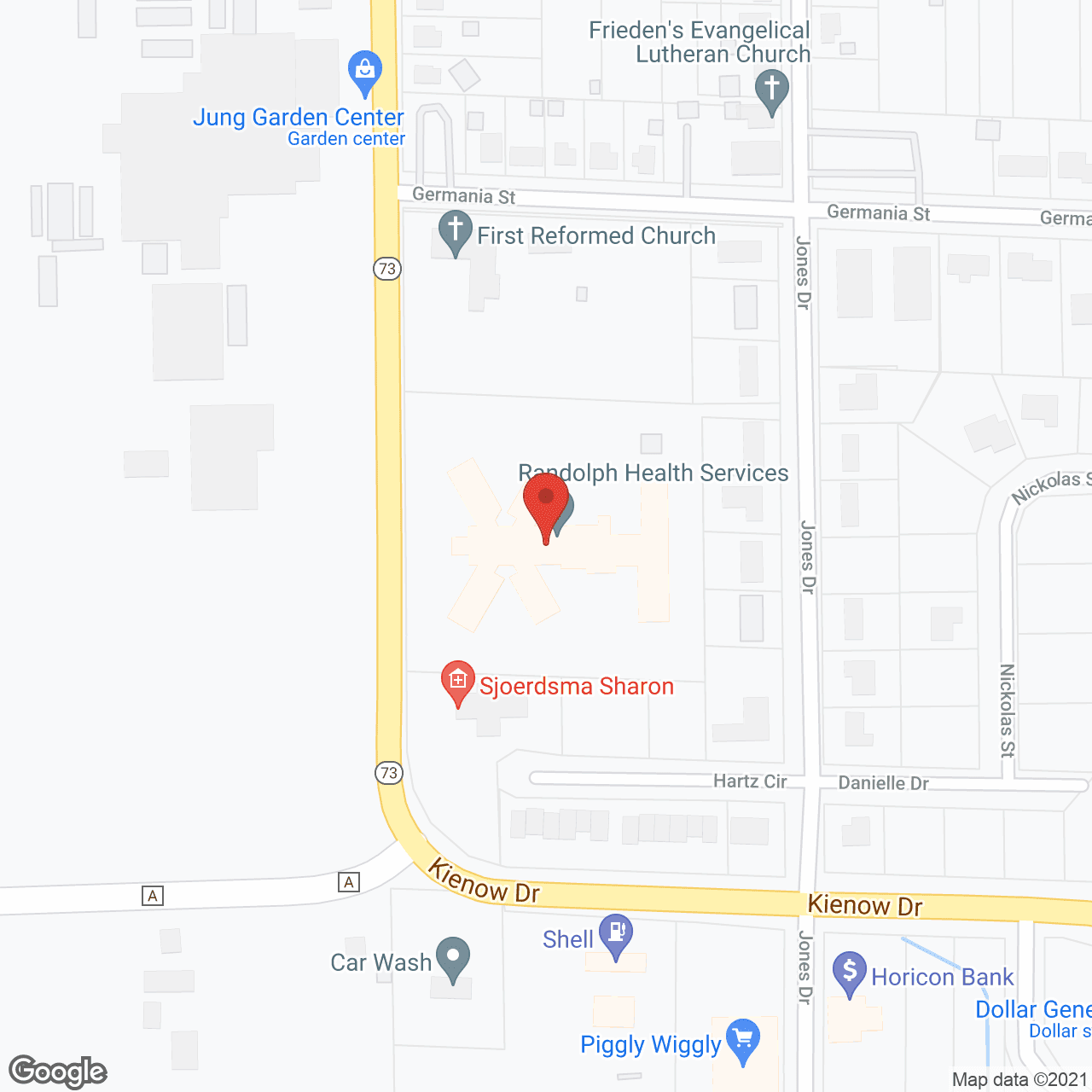 Randolph Assisted Living in google map