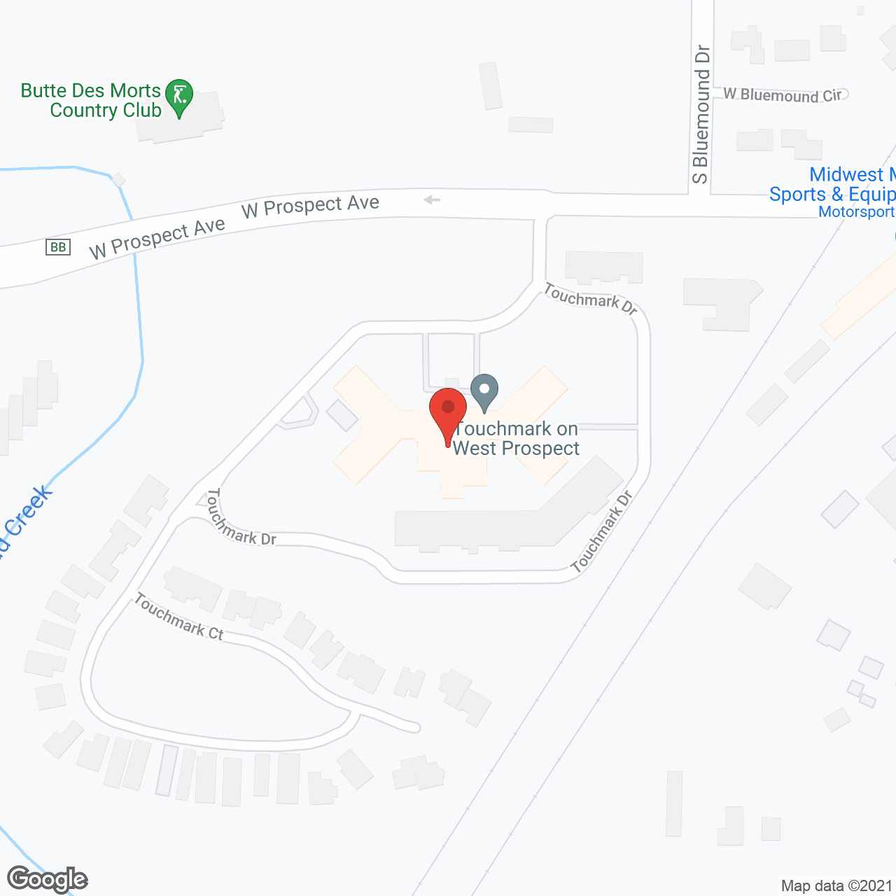 Touchmark on West Prospect in google map