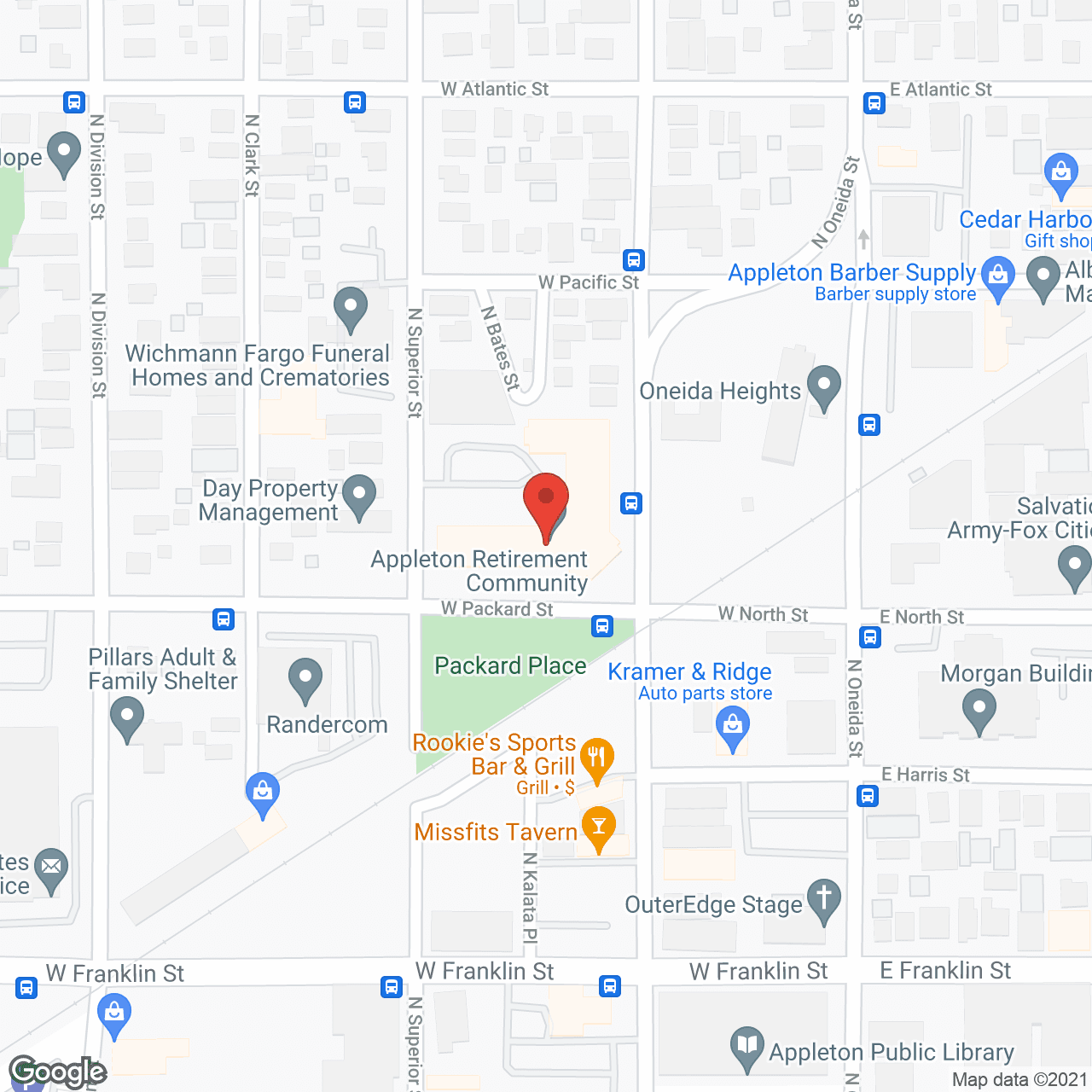 Appleton Retirement Community in google map