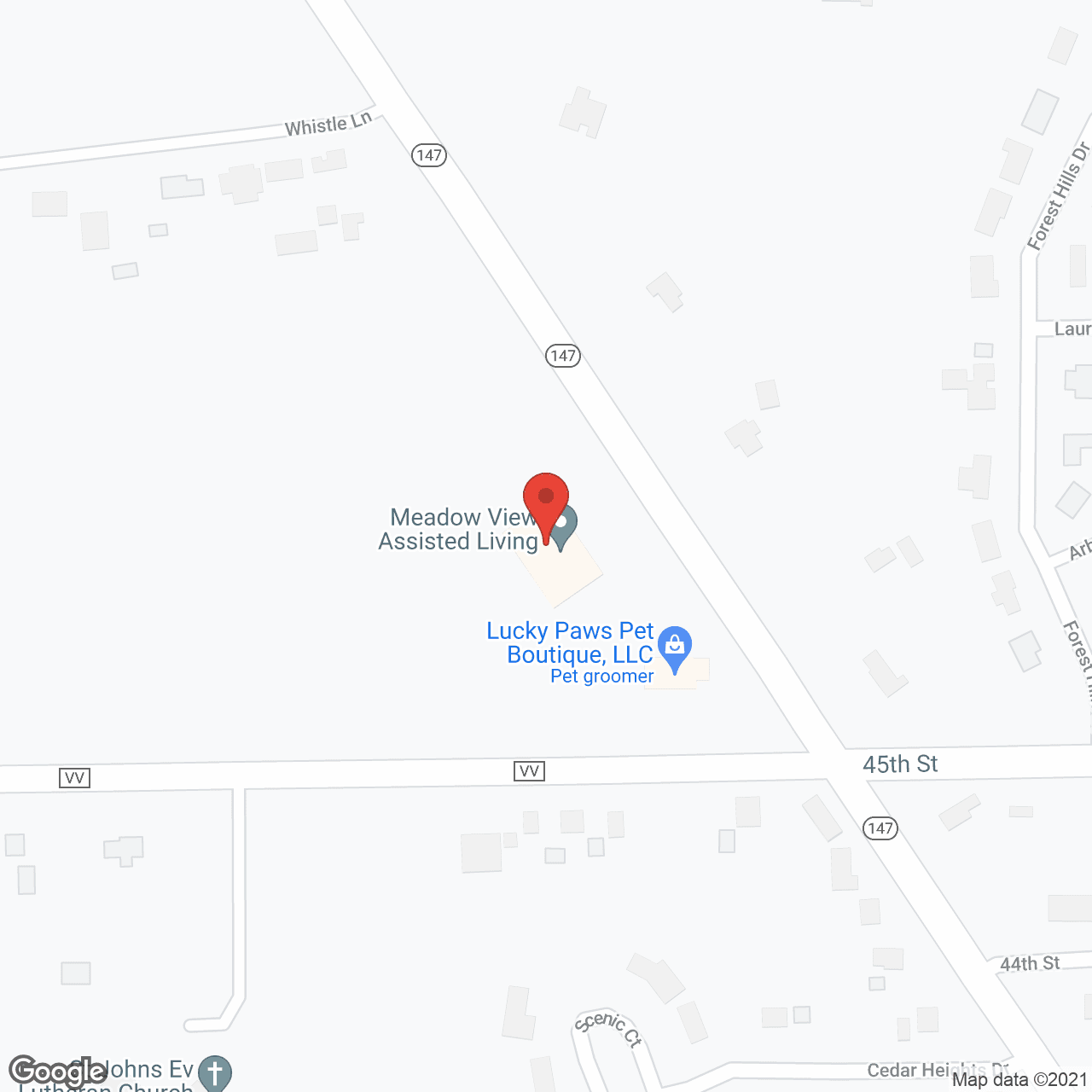 Meadow View Assisted Living in google map