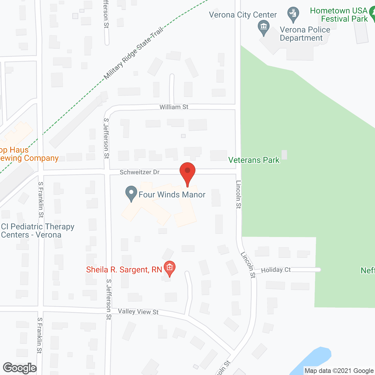 Four Winds Assisted Living in google map