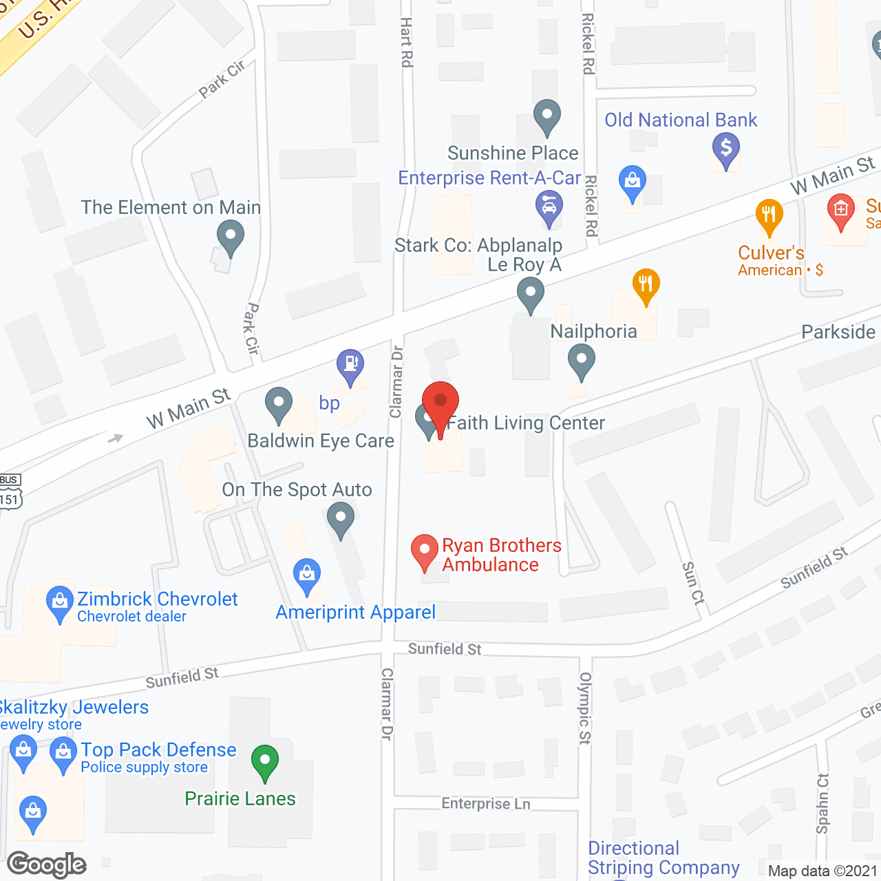 Faith Living Center in google map