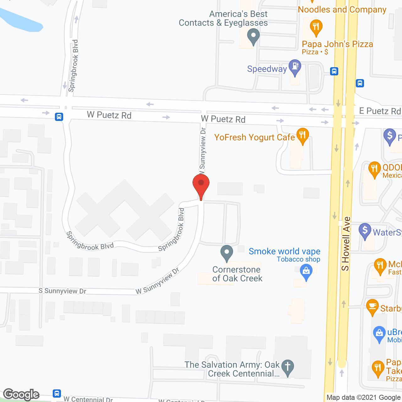 Cornerstone of Oak Creek in google map