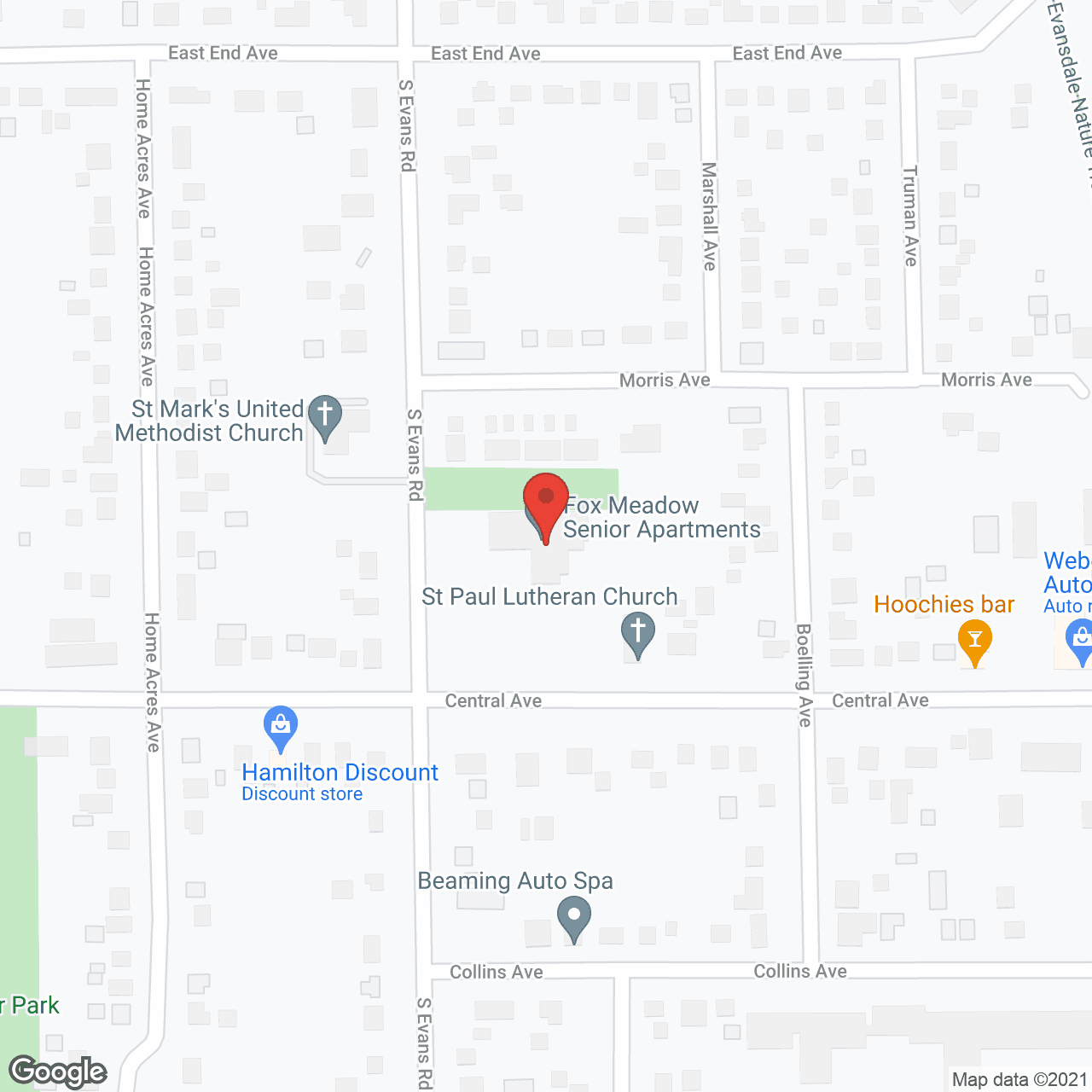 Fox Meadow in google map