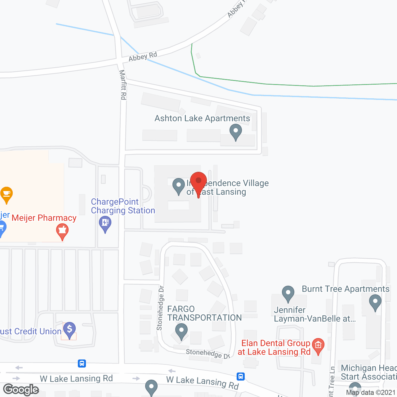Independence Village of East Lansing in google map