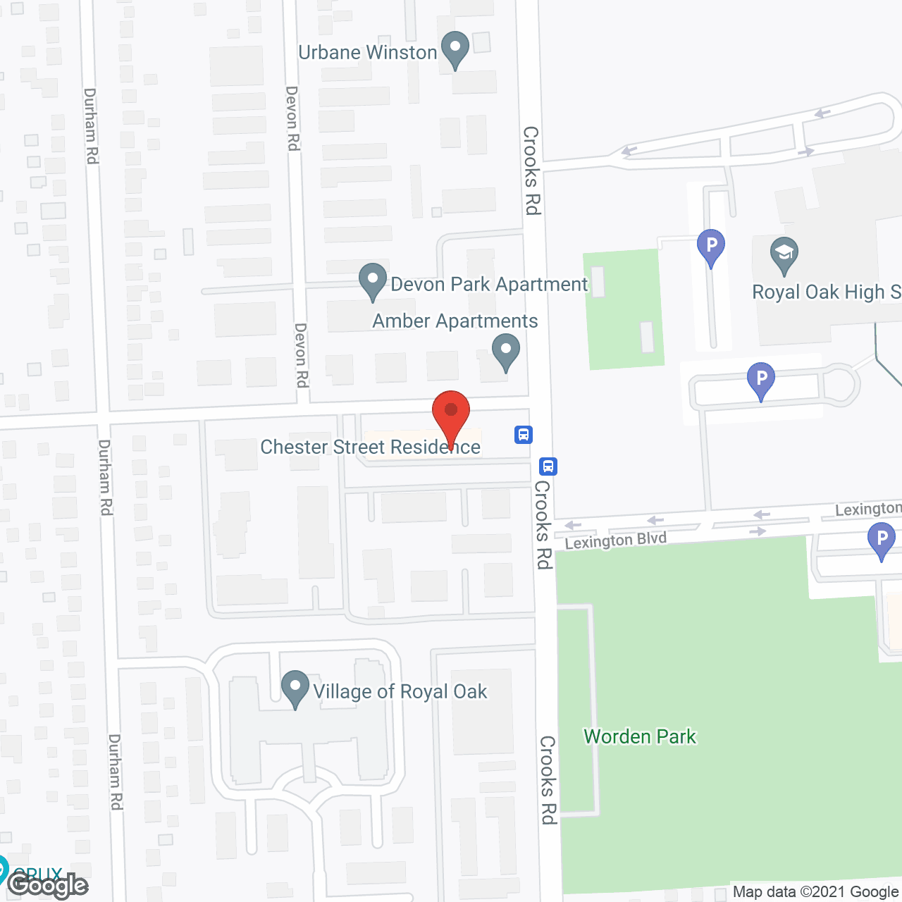 Chester Street Residence in google map