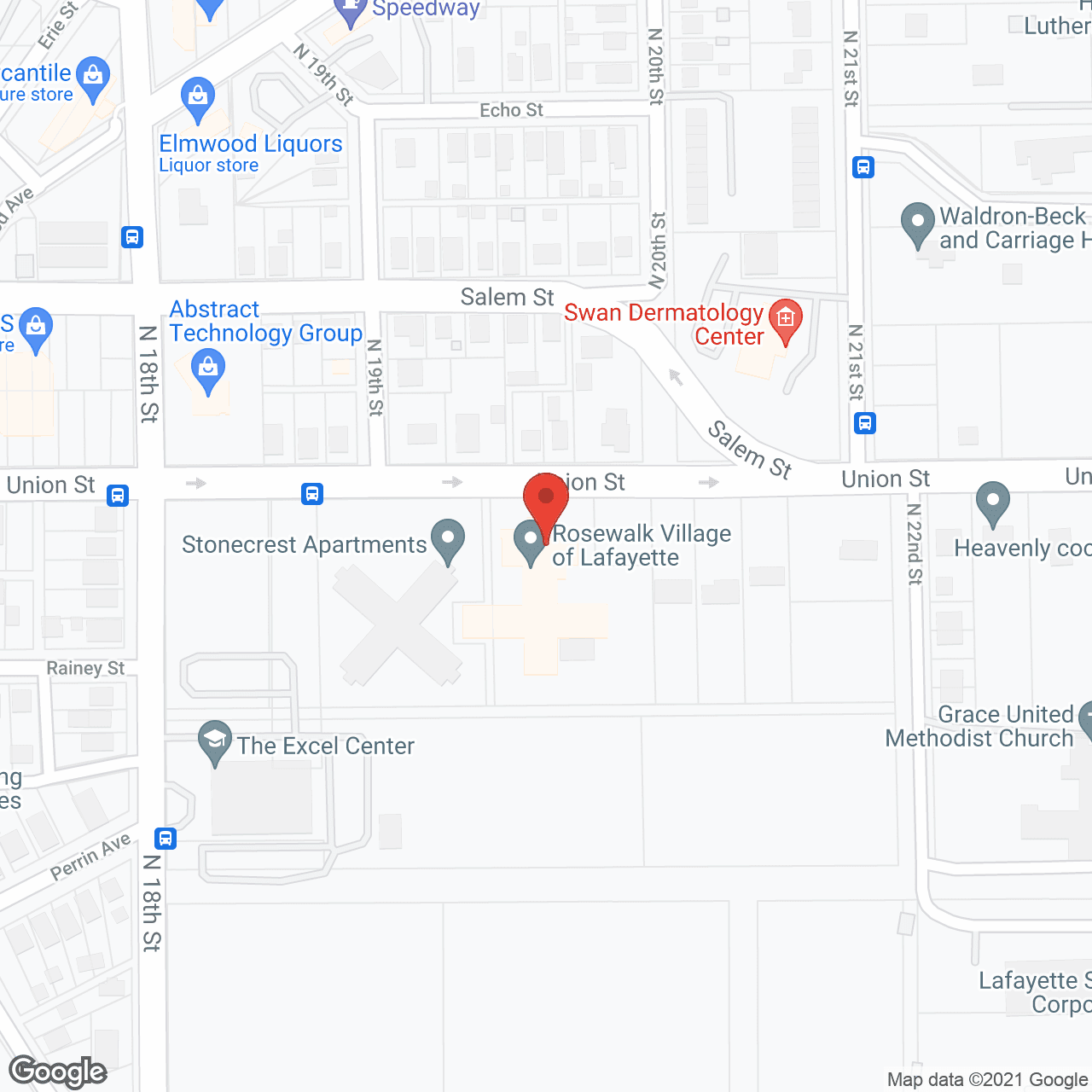Rosewalk Village of Lafayette in google map