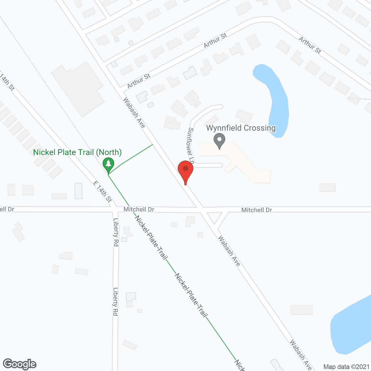 Wynnfield Crossing in google map