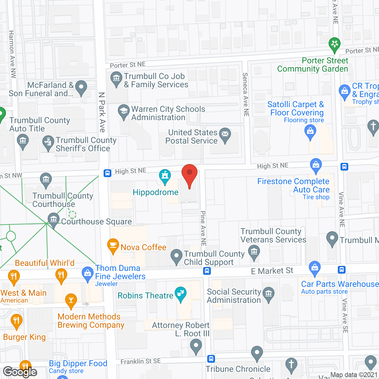 Warner House in google map