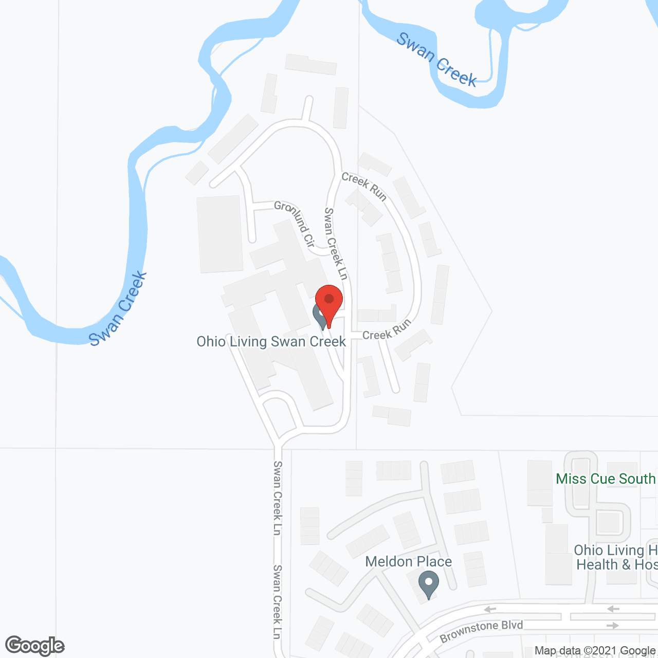 Ohio Living Swan Creek in google map