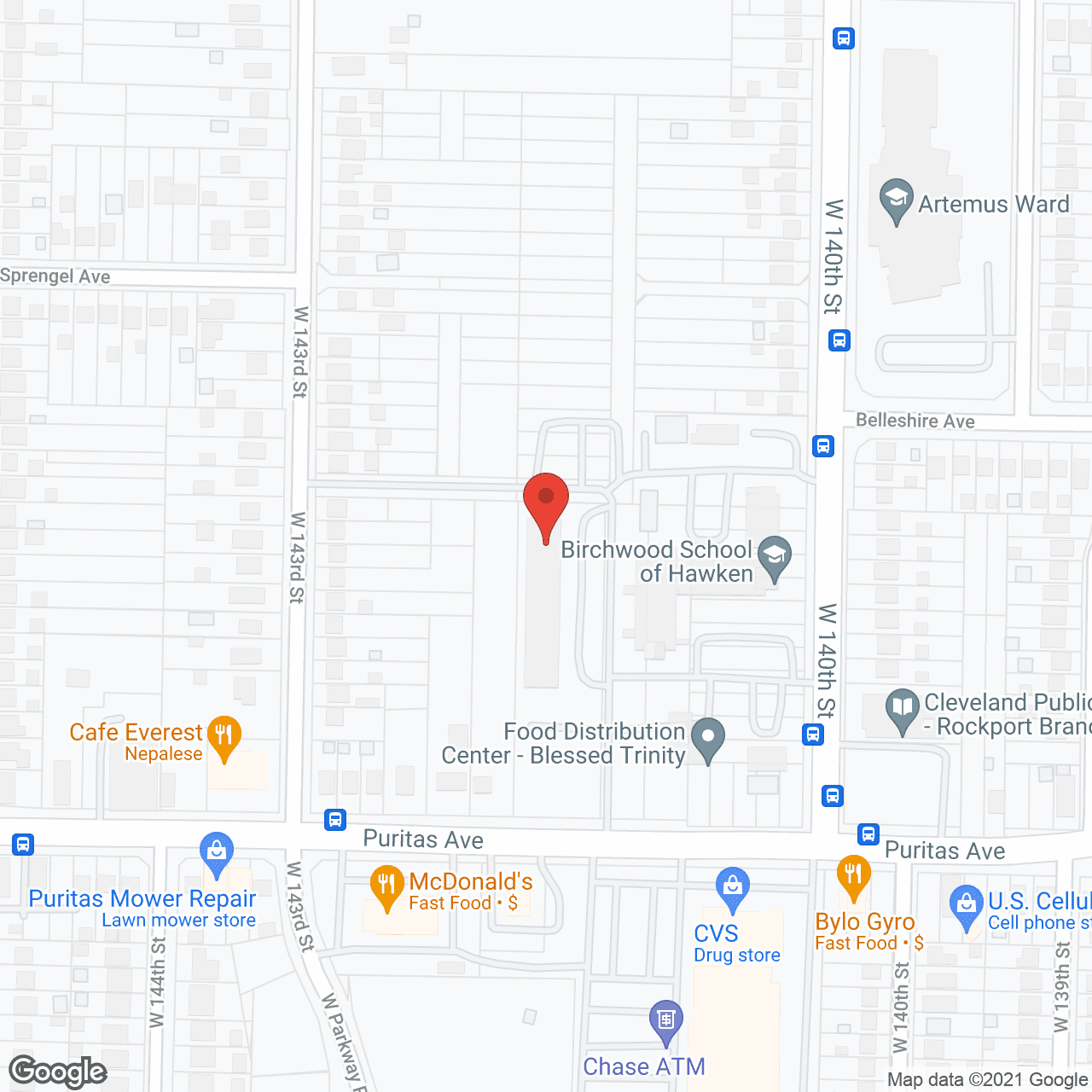 Ascension Village Apartments in google map