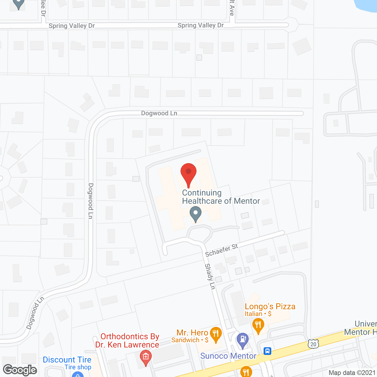 Mentor-Way Care Ctr in google map