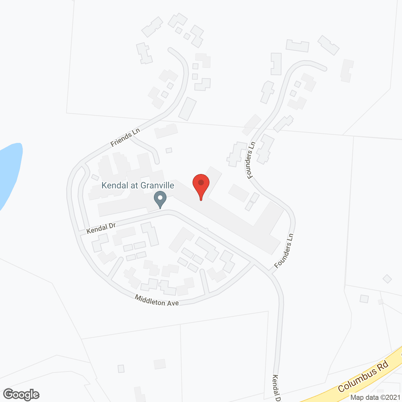 Otterbein Granville in google map