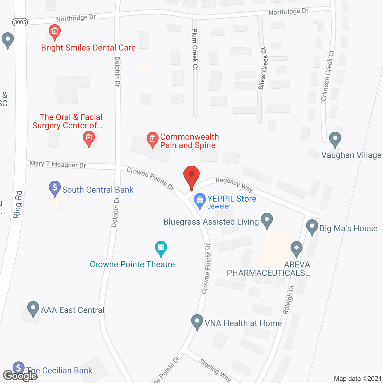 Bluegrass Assisted Living in google map
