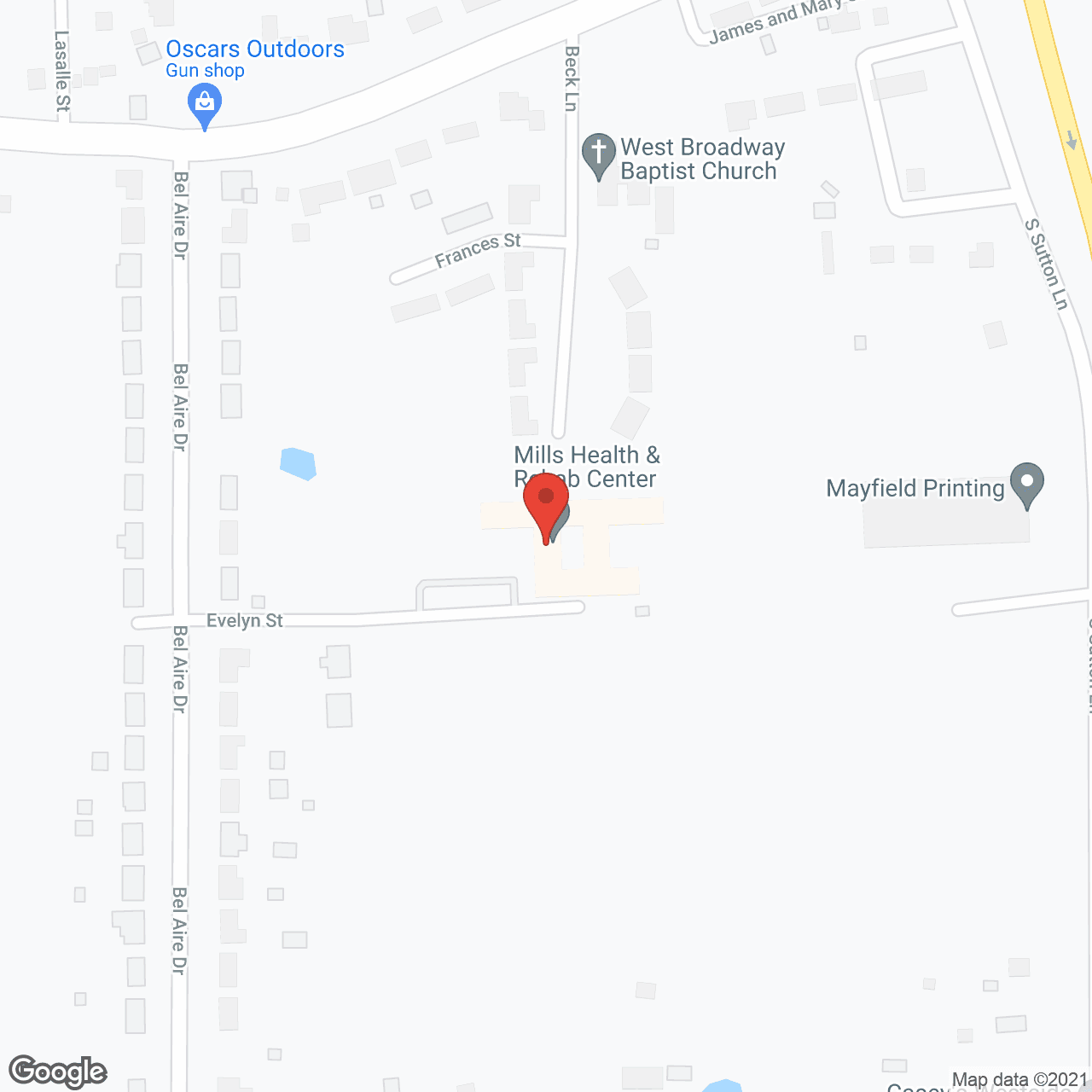 Mills Manor in google map