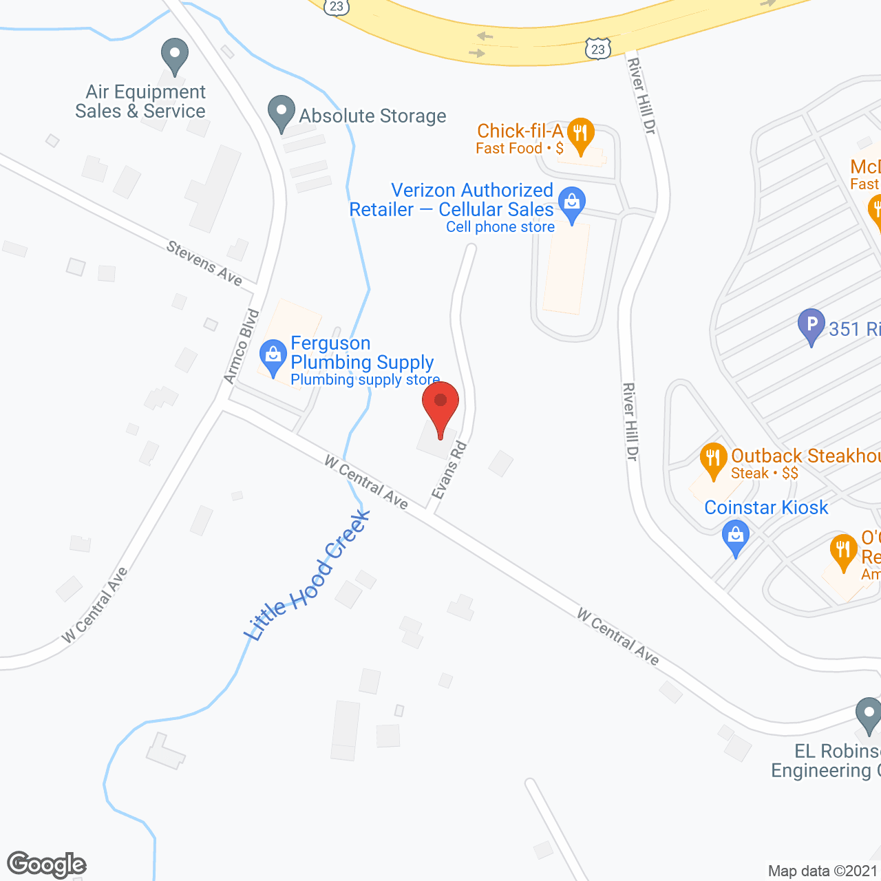 Hamilton's PCH in google map