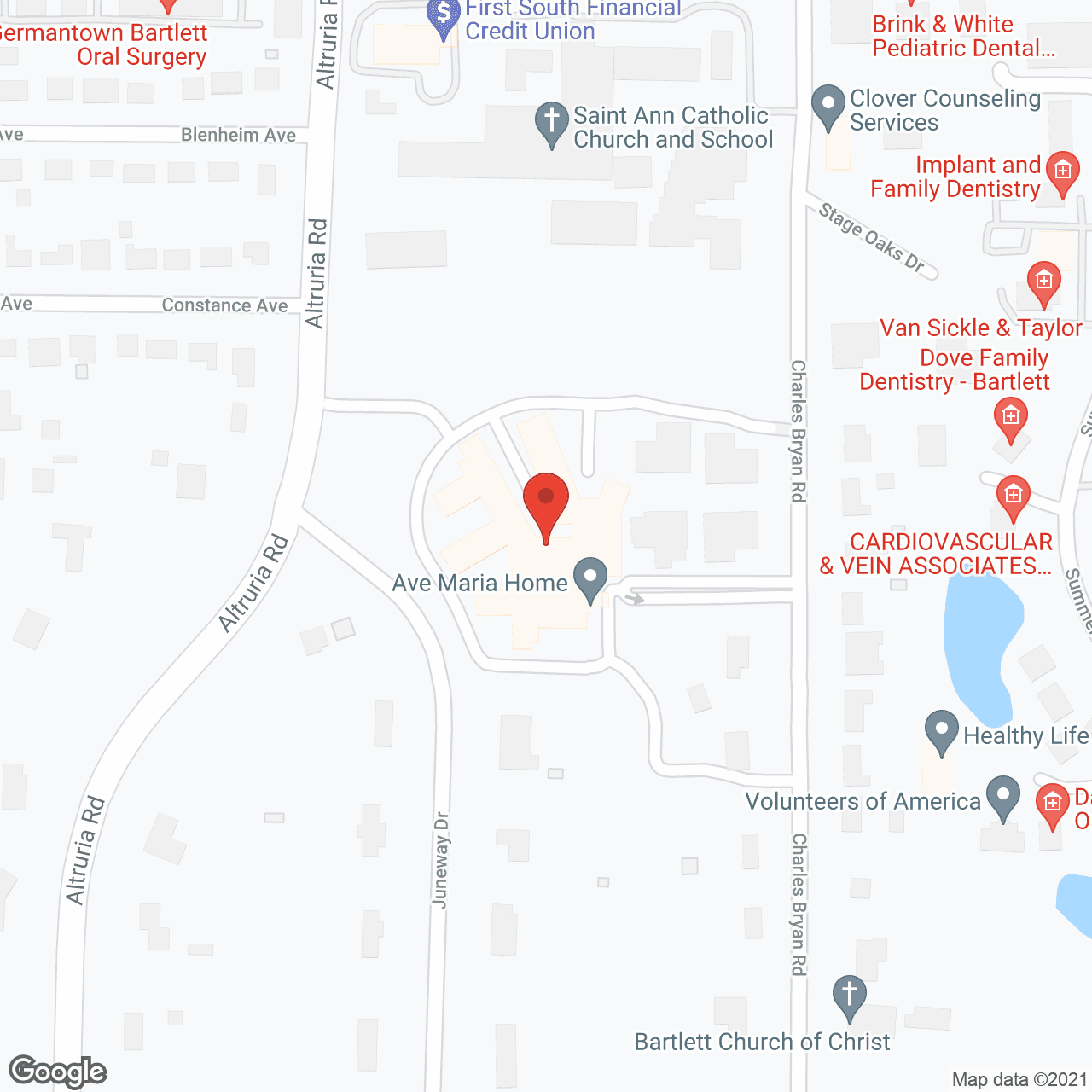 Ave Maria Assisted Living in google map