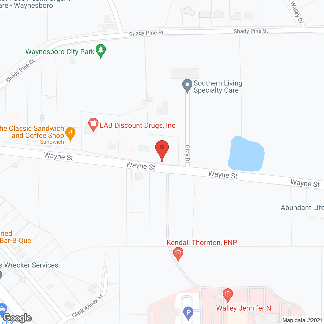 Southern Living Assisted Living in google map