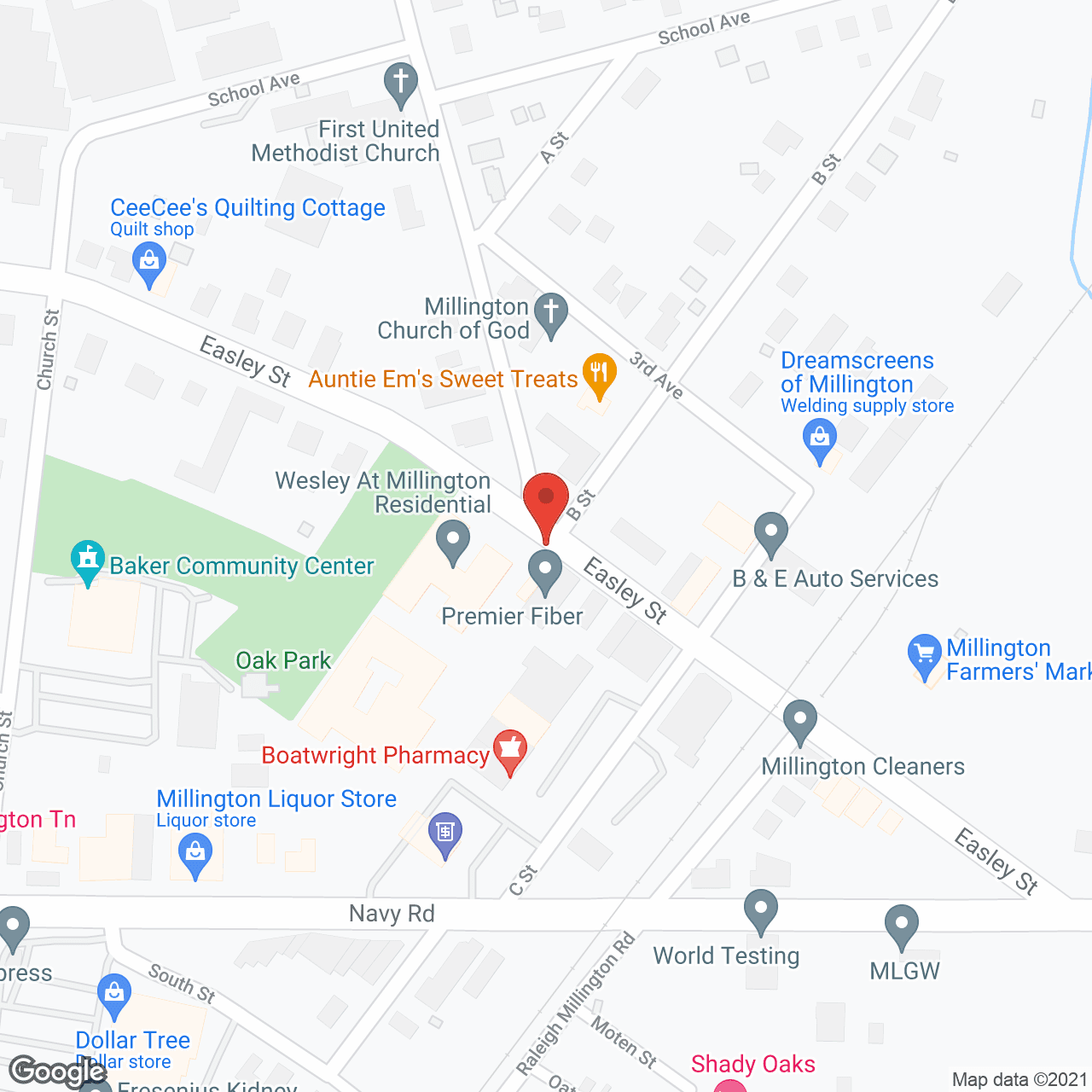 Millington Health Care Center in google map