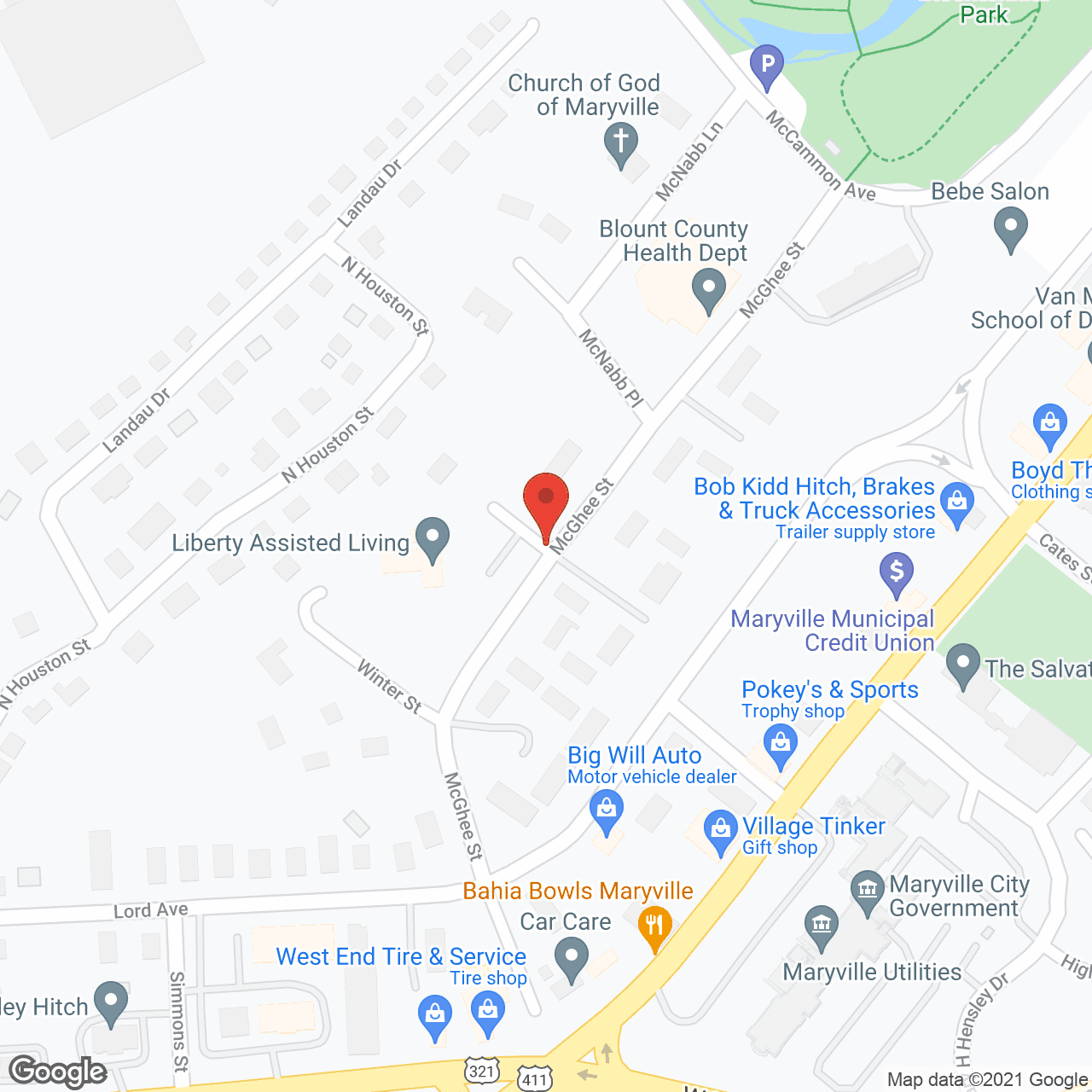 Liberty Assisted Living in google map