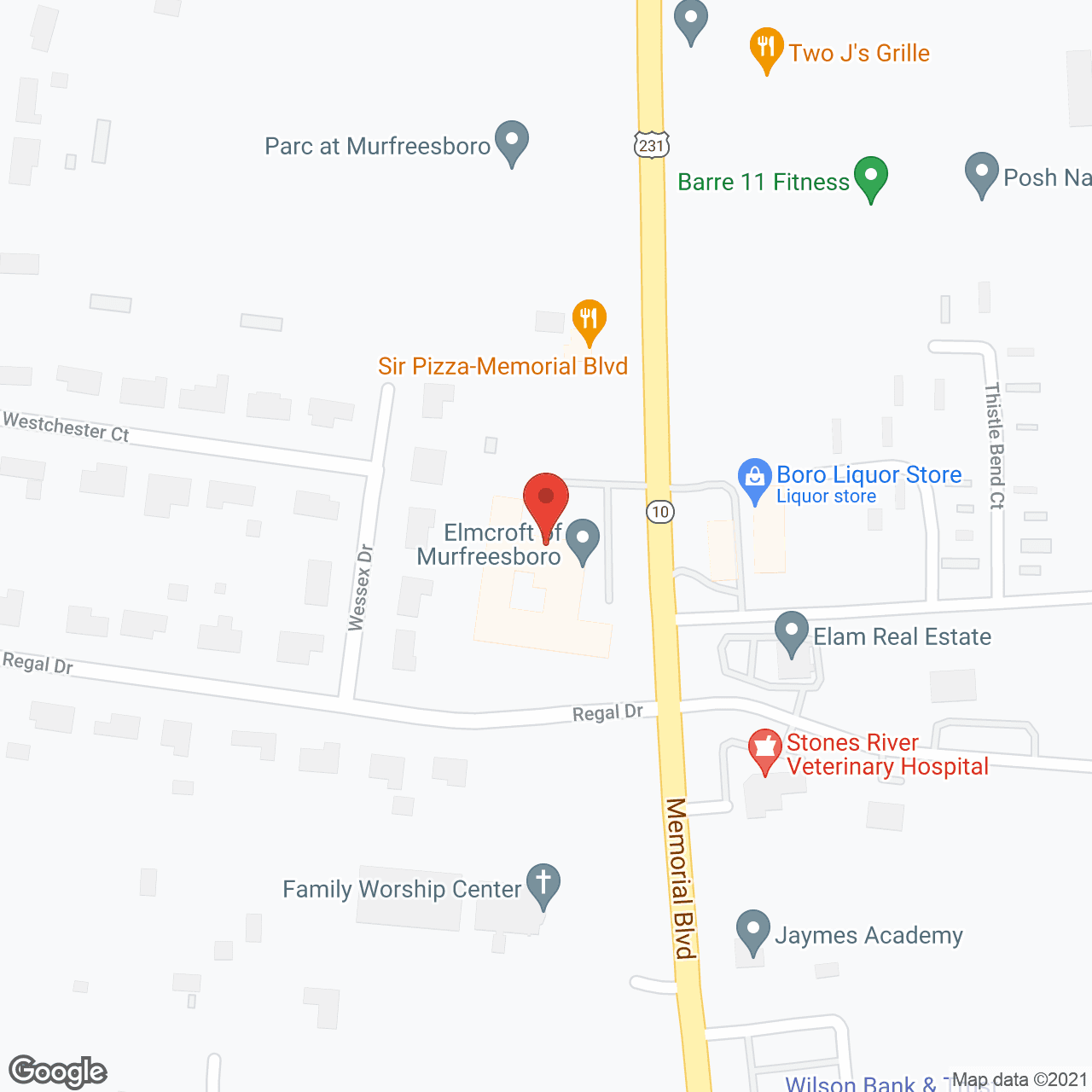 American House Murfreesboro in google map