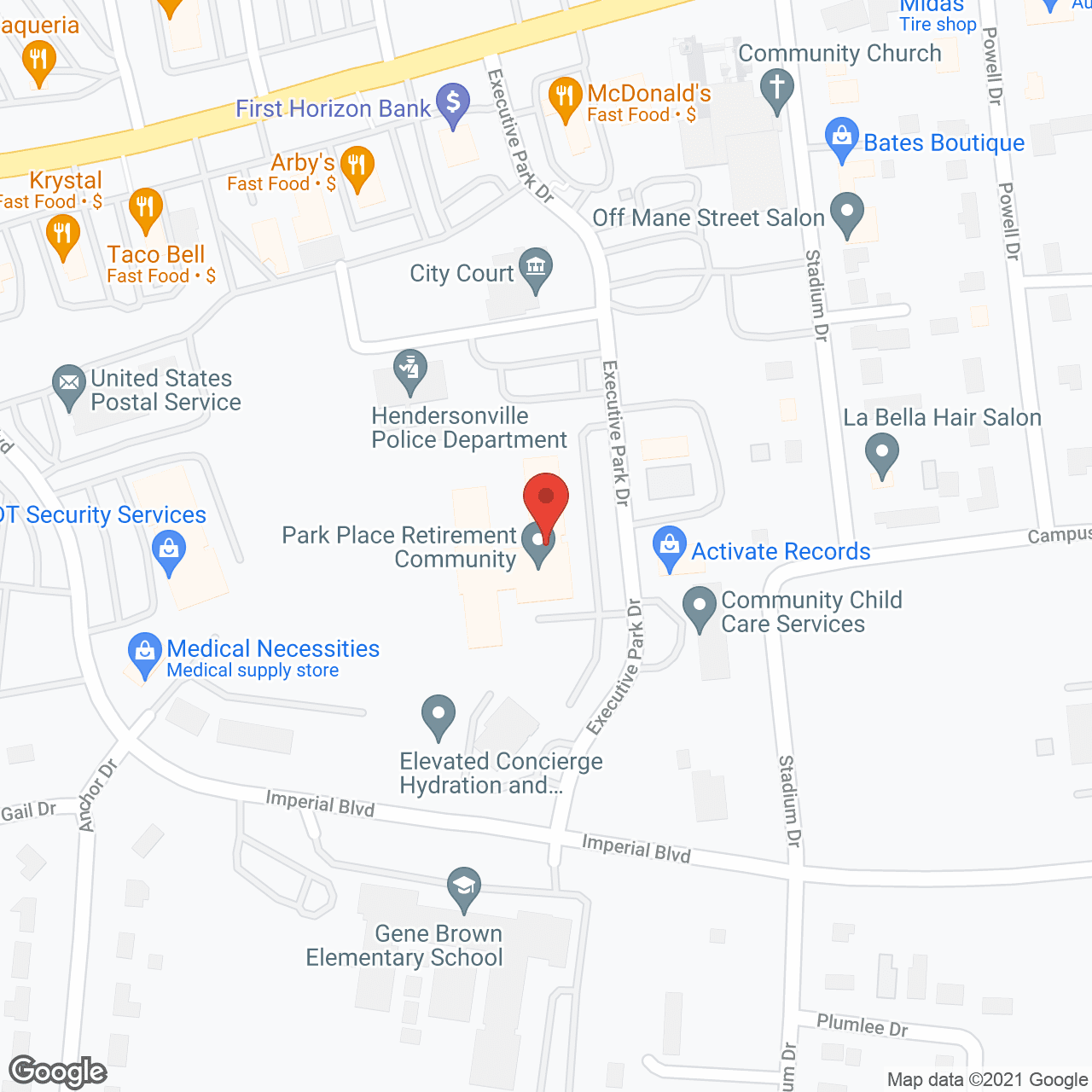 Park Place Retirement Community in google map