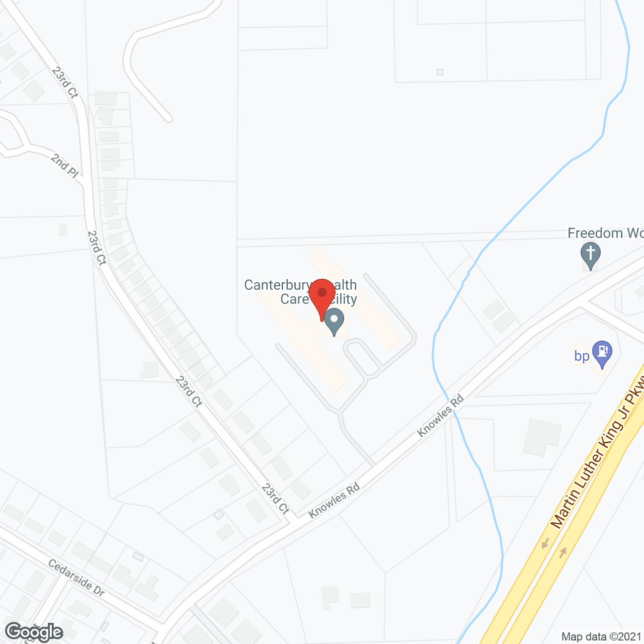Canterbury Health Facility in google map