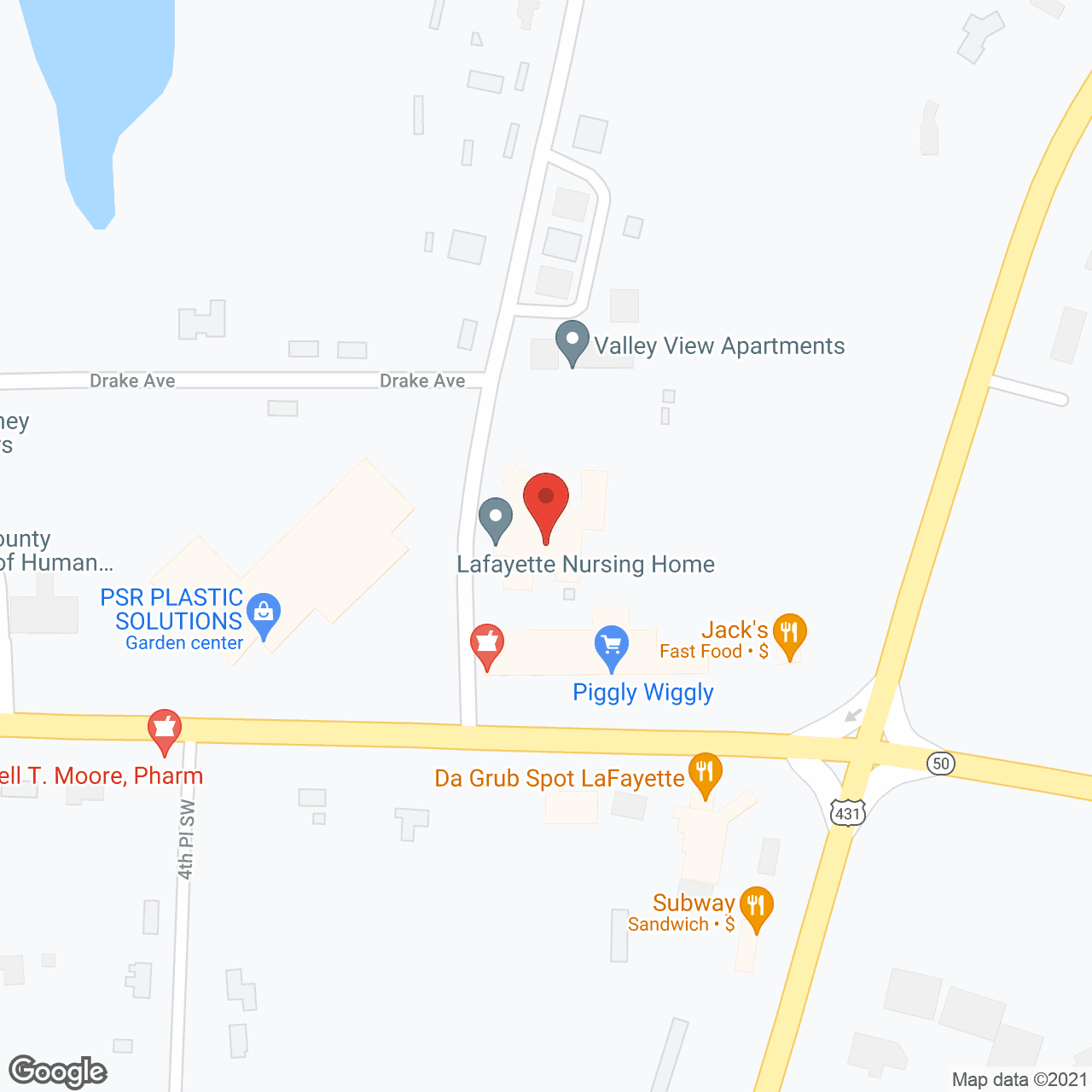 Lafayette Nursing Home in google map