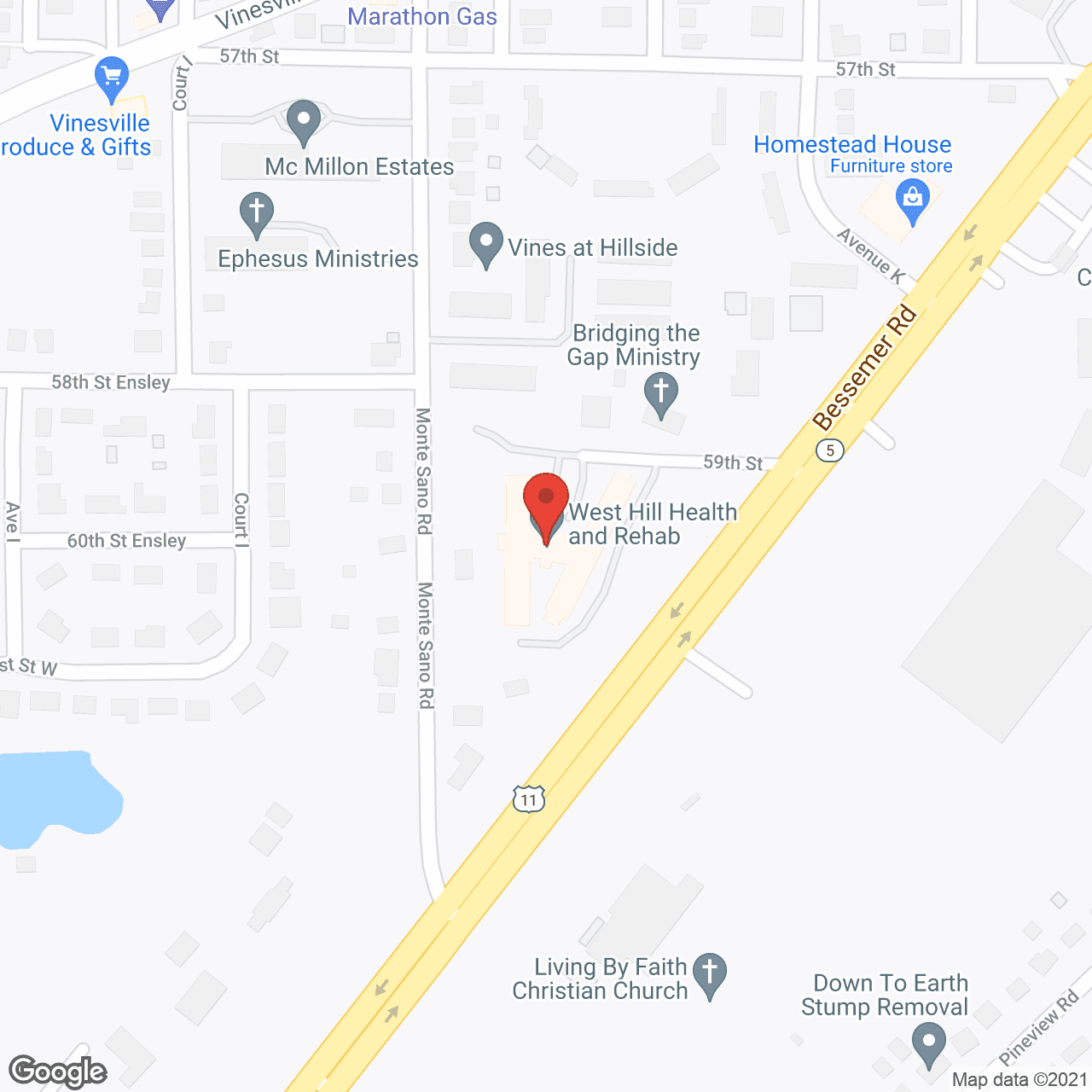 Fairview Health & Rehab Center in google map