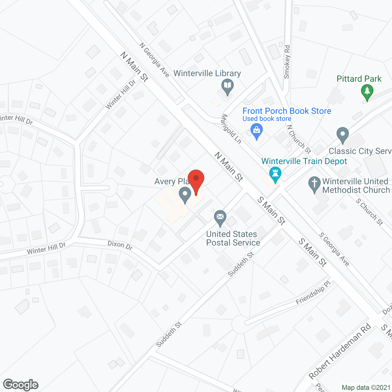 Avery Village in google map