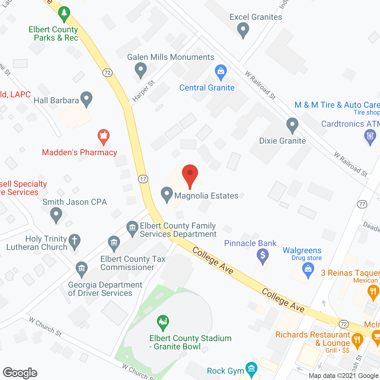 Magnolia Estates in google map